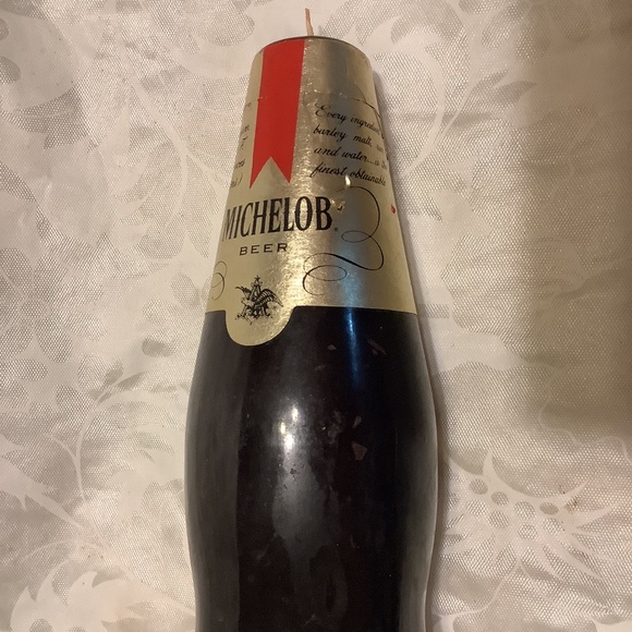 Retro beer novelty wax candle Michelob label. Authentic/realistic looking 6” x2” - Picture 1 of 9